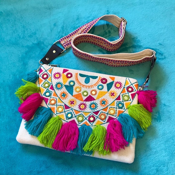 NEW gorgeous boho purse w. removable strap - Picture 8 of 11